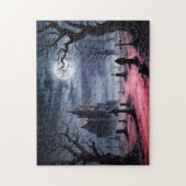 Gotische begraafplaats onder volle maan legpuzzel (Verticaal)