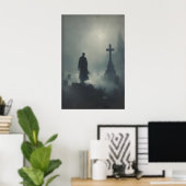 Gotische Begraafplaats Printbare Kunst Donkere Aca Poster (Thuiskantoor)