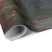 Gotische begraafplaats rozentuin cadeaupapier (Rol Hoek)
