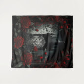 Gotische begraafplaats rozentuin met rood en zwart wandkleed (Voorkant (horizontaal))