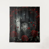 Gotische begraafplaats rozentuin met rood en zwart wandkleed (Voorkant)