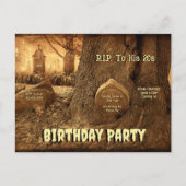 Gotische Begraafplaats Tombstones RIP naar zijn 20 Uitnodiging Briefkaart (Voorkant)
