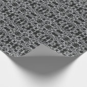 Gotische begraafplaats zwart Rozen Pattern Cadeaupapier (Hoek)