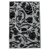 Gotische begraafplaats zwart Rozen Pattern Medium Cadeauzakje (Voorkant)