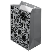 Gotische begraafplaats zwart Rozen Pattern