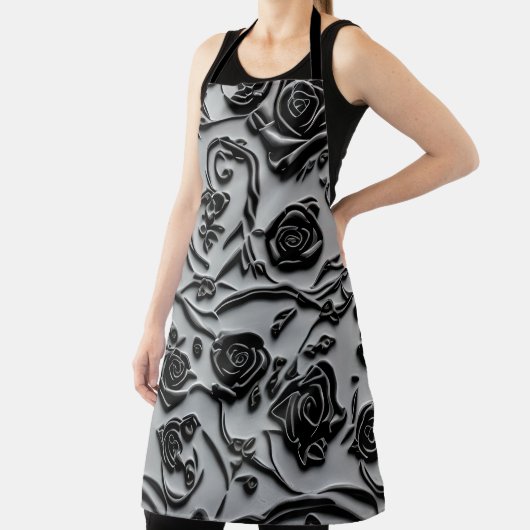 Gotische begraafplaats zwart Rozen Pattern Schort (Insitu)