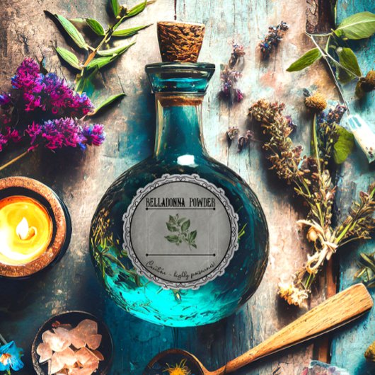  Gotische Belladonna Potion Custom Halloween Sticker