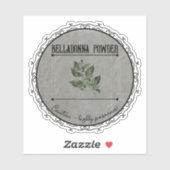  Gotische Belladonna Potion Custom Halloween Sticker (Vel)