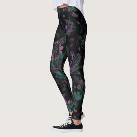 Gotische Benzine Paisley Leggings (Links)