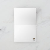 Gotische bij & Rozen Notitiekaartje (Binnen)