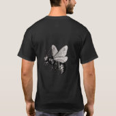 Gotische Bij Schedel Vleugels T-shirt (Achterkant)