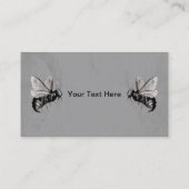  gotische bijen schedelvleugels grijs visitekaartje (Achterkant)