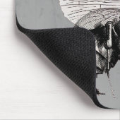 Gotische bijenschedel vleugels muismat (Hoek)