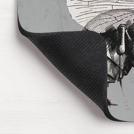 Gotische bijenschedel vleugels muismat (Hoek)