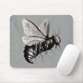 Gotische bijenschedel vleugels muismat (Met muis)