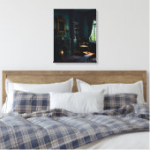 Gotische binnenkant herenhuis 1 canvas afdruk (Insitu (Slaapkamer))