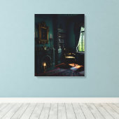 Gotische binnenkant herenhuis 1 canvas afdruk (Insitu (Houten vloer))