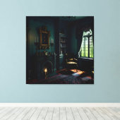 Gotische binnenkant herenhuis 1 canvas afdruk (Insitu (Houten vloer))