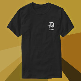 Gotische Blackletter Monogram Personaliseerde T-Sh T-shirt
