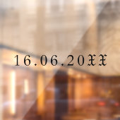 Gotische Blackletter Numerieke datum bruiloft Raamsticker (Vel 2)