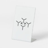 Gotische Blade voetstuk teken Reclamebord Met Voetstuk (Voorkant)