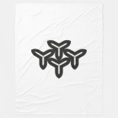 Gotische Bladen Fleece Deken (Voorkant)