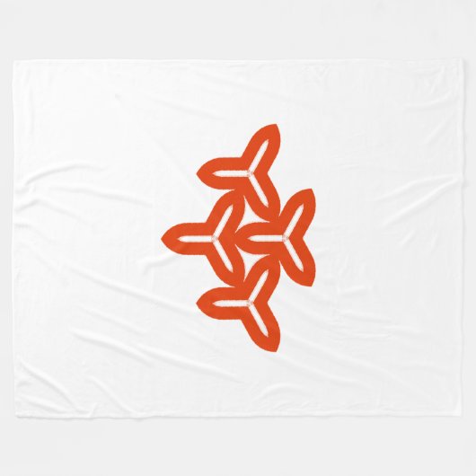 Gotische Bladen Fleece Deken (Voorkant (Horizontaal))