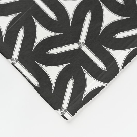 Gotische Bladen Patroon Fleece Deken (Hoek)