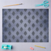 Gotische Blauwe Damast Serie Ontwerp 12 Tissuepapier (Craft)