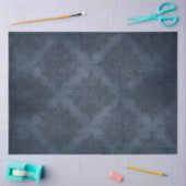 Gotische Blauwe Damast Serie Ontwerp 5 Tissuepapier (Craft)