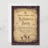 Gotische Bloddy Scull Halloween Party Kaart (Voorkant)