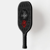 Gotische Bloederige Roos Monogram Pickleball Paddle (Links)