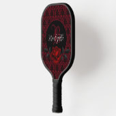 Gotische Bloederige Roos Monogram Pickleball Paddle (Links)