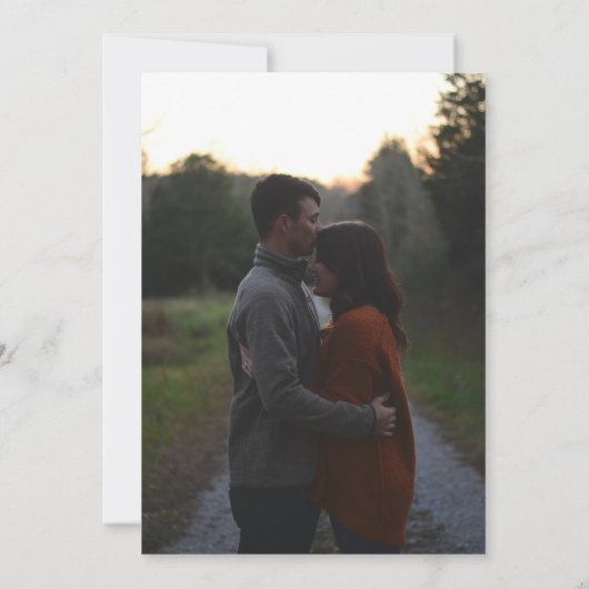 Gotische bloei Halloween vakantie foto bruiloft Kaart (Achterkant)