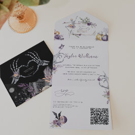Gotische bloem | Griezelfoto voor Sweet Sixteen All In One Uitnodiging