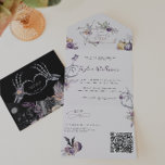 gotische bloem | Spooky Sixteen Foto All In One Uitnodiging<br><div class="desc">Maak je klaar om een mijlpaal verjaardag te vieren met een spookachtig mooie uitnodiging! De gotische bloem | Spooky Sixteen Photo All in One Invitation is perfect voor diegenen die houden van een mix van elegantie en donkere charme. Met een ingewikkeld bloemontwerp geaccentueerd met seizoenselementen zoals paarse pompoenen en griezelige...</div>