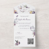 gotische bloem | Spooky Sixteen Foto All In One Uitnodiging (Binnen)