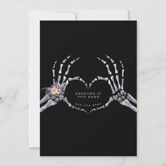 gotische bloem | Spooky Sixteen Kaart (Achterkant)