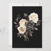 Gotische bloem uitnodiging voor Halloween (Achterkant)