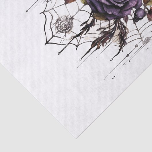 Gotische Bloemen Cobweb voor Decoupage Tissuepapier (Detail)