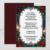 Gotische Bloemen en Frame Kerstfeest Kaart (Voorkant / Achterkant)