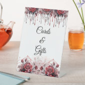 Gotische Bloemen Halloween bruiloft voetstuk teken Reclamebord Met Voetstuk (Insitu)