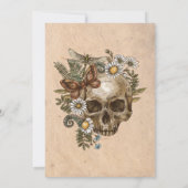 Gotische  Bloemen Halloween Party Uitnodiging (Achterkant)