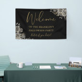 Gotische Bloemen Halloween Party Welkom Spandoek (Beurs)