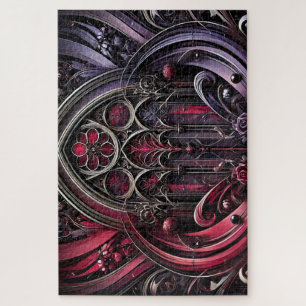 Gotische Bloemen Jigsaw puzzel