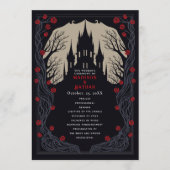 Gotische Bloemen Kasteel bruiloft Programma Programmakaart (Voorkant)