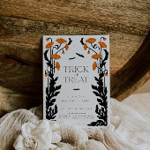  Gotische Bloemen Lijst Halloween Party Kaart