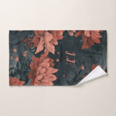 Gotische Bloemen Monogram Pickleball Towel Handdoek (Handdoek)