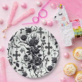 Gotische Bloemen Papier Borden - Halloween, Bruilo Papieren Bordje (Feest)