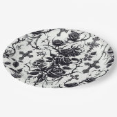 Gotische Bloemen Papier Borden - Halloween, Bruilo Papieren Bordje (Gekanteld)